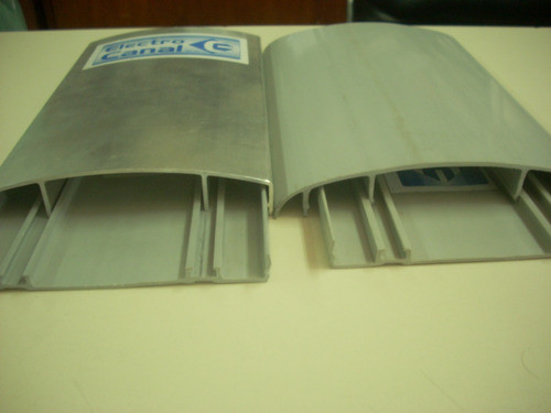 Zocalo Canal De Piso Para Cableado Cuerpo Alum Y Base De Pvc 1