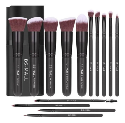 Brochas Set X 10 Maquillaje Con Estuche Profesionales 0
