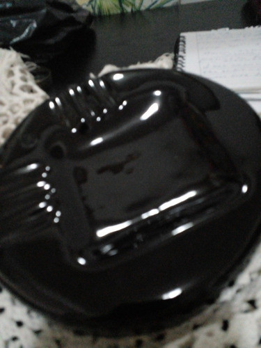 Cenicero Negro  Porcelanato Barnice 0