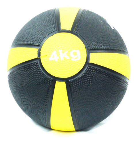 Medicine Ball Caucho 4 Kg Amarilla Con Pique 0