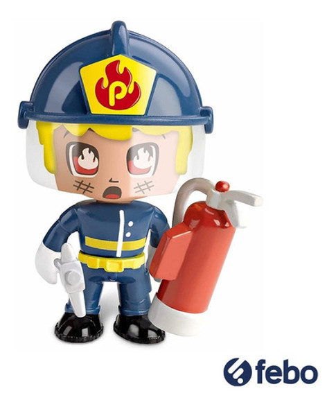 Pinypon Juguete Camión De Bombero Original + Muñeco Febo 1