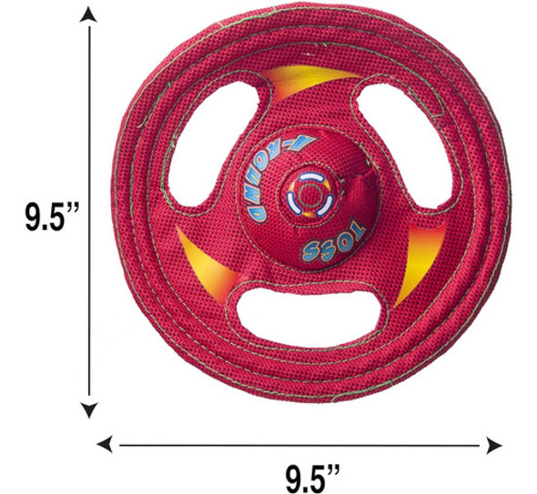 Hartz Tuff Stuff Toss Around Plush Frisbee Flyer Juguete Par 1