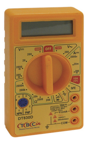 Multimetro Digital Vca/vcc/acc C/linterna  Tbcin 0