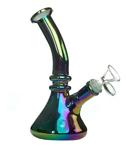 Bong Pipa De Agua Reforzada Tornasolado Brillante 20cm 1