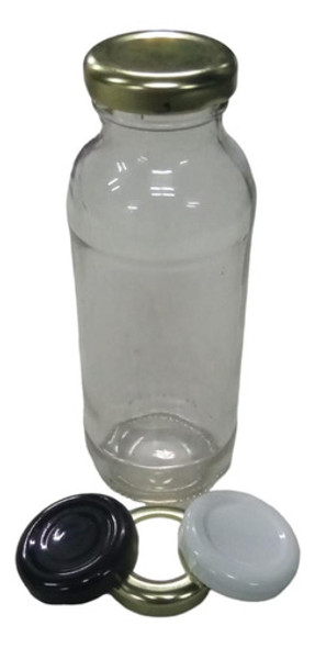 Botella Vidrio Jugo 250ml Boca Ancha 38mm  ( Pack Por 5 ) 0