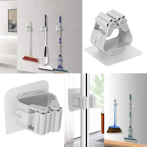 Organizador Soporte Porta Escobas Ganchos Escobero X6 Unid 1
