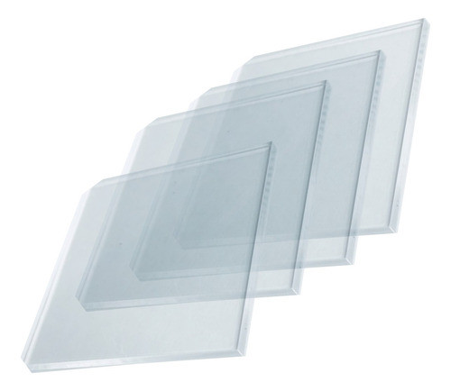 4 Placas Acrílico Cristal 2x 31,5x42,5cm + 2x 37x40,5cm 4mm 0