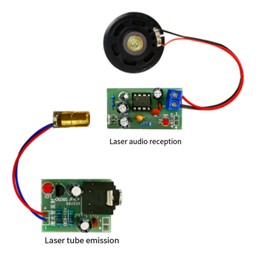 2x Kit De Transmissão De Áudio Sem Fio A Laser Diy Electroni 1