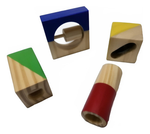 Set De 4 Sonajeros Montessori Para Bebes Carrusel 0