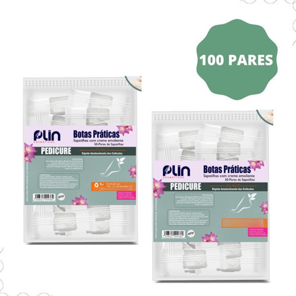 Sapatilhas Descartáveis Botinha Práticas 100 Pares C/ Creme 1