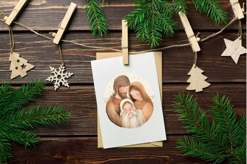 Kit Cliparts Imagenes Png Pesebre Nochebuena Acuarela 1