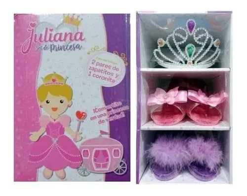 Juliana Set De Princesas Lindos Zapatos Y Corona Original 1