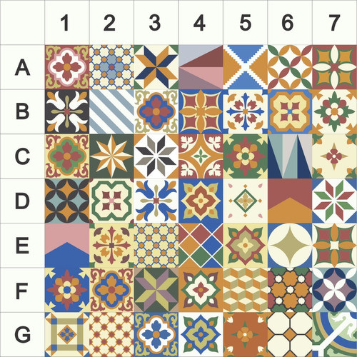 Ladrilhos Hidráulicos Decorados - 25 Pçs 20x20cm - 01 M² 1