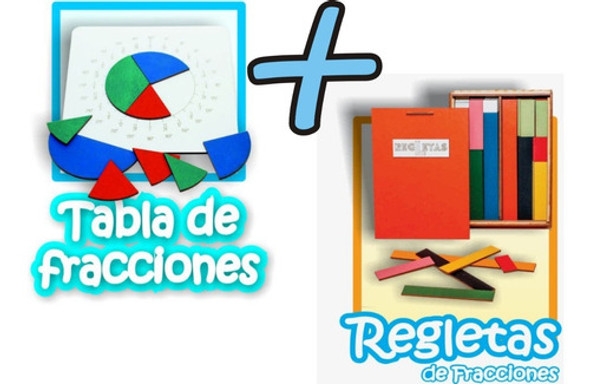 Kit Regletas De Fracciones + Tabla De Fracciones 1