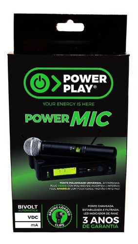 Fonte Alimentação Para Microfone Powerplay Power Mic 1a 12v 1