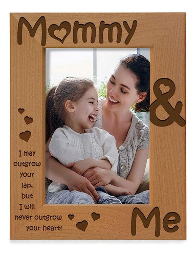 Kate Posh - Marco De Fotos De Madera Natural Grabado Mommy & 0