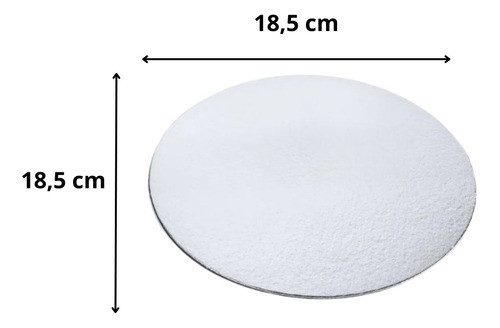 Prato Laminado Cakeboard Branca Com 18,5cm Regina Festas 1