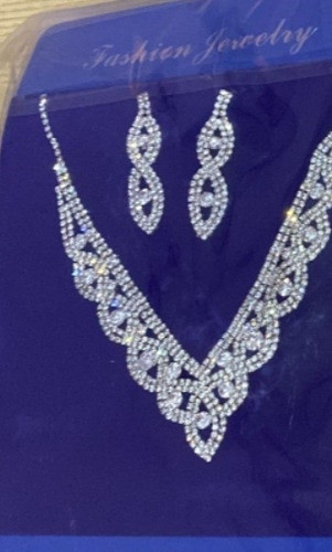 Gargantilla / Aretes Collar Dama  Novias Fiestas 1