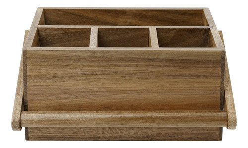 Organizador Con Mango, Soporte De Utensilios De Madera 1