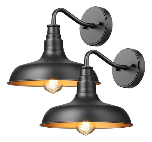 Dewenwils Paquete De 2 Luz De Pared Para Exteriores, Lámpara 0