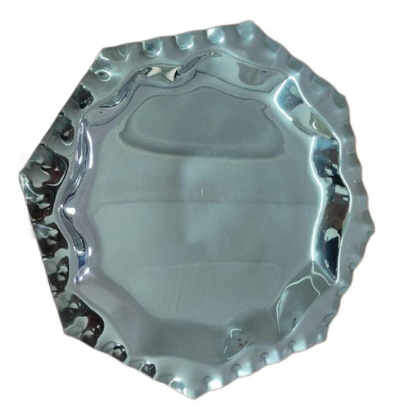 Bandeja Fuente Para Servir Redonda De Acero Inoxidable 25cm 0