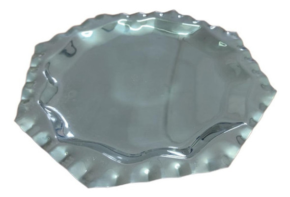 Bandeja Fuente Para Servir Redonda De Acero Inoxidable 25cm 1