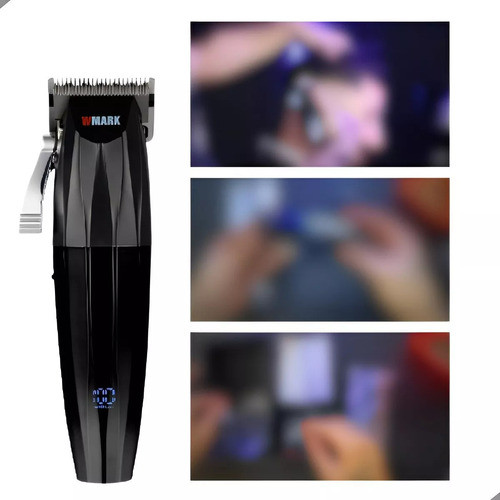 Máquina Cortar Cabelo Wmark Ng-222 Prata Profissional Blade 1