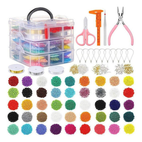 Conjunto De Miçangas De Arroz De Vidro De 2-4 Mm 0