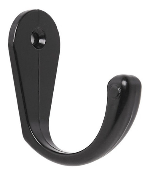 Gancho Simple Percha Mini Negro Perchero Metálico Cocina. 0