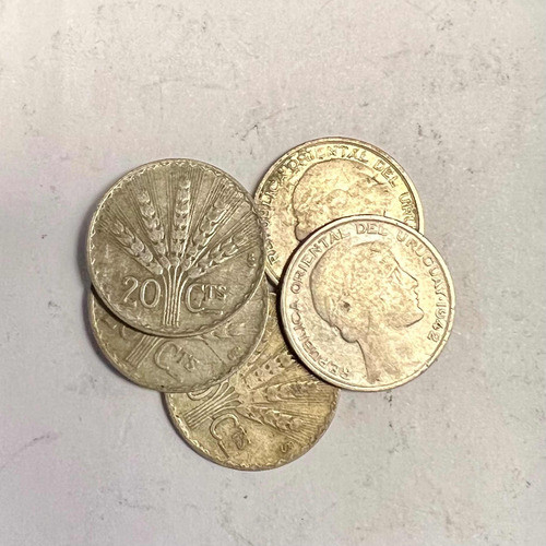 Monedas 20 Cts De Plata Uruguay 1942 0