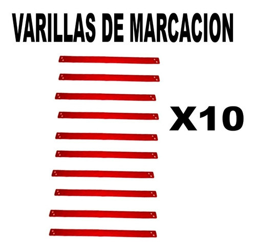 Varilla De Marcación Pvc Pack X 10u Entrenamiento/futbol 1