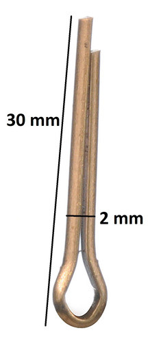 Chaveta Partida De Bronce 30mm X 2mm Pack X100 Unidades 1