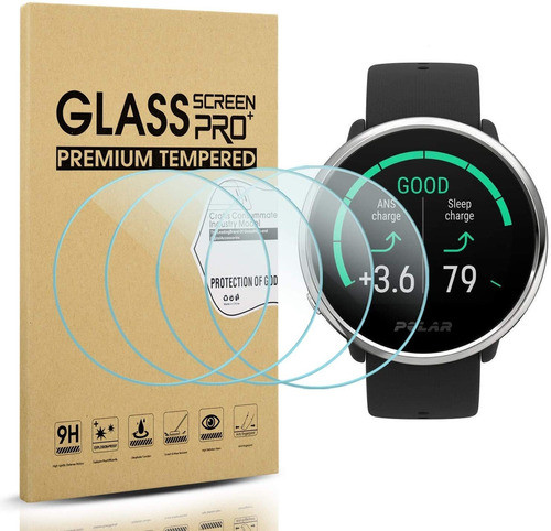 Vidrio Templado Para Reloj Polar Ignite (4 Unidades) 2.5d 9h 0