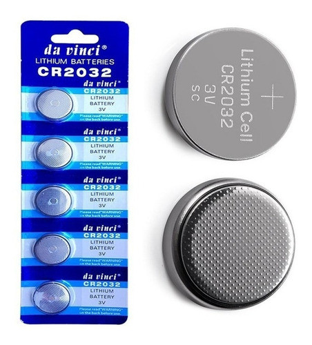 Pila Boton Cr2032 Pack X 5 Blister Cerrado 3v Larga Vida 1
