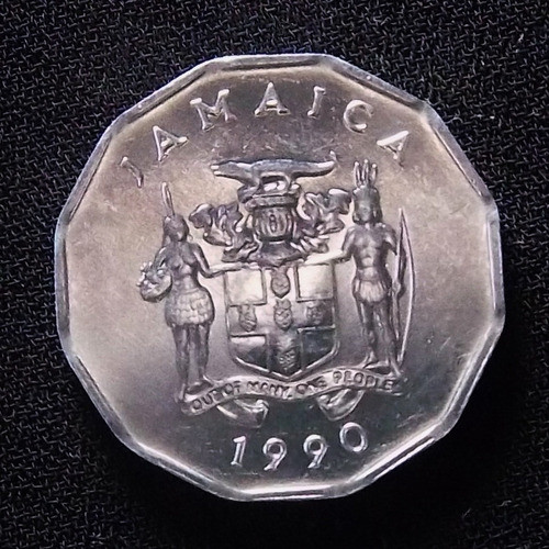 Jamaica 1 Cent 1990 Sin Circular Fao 1