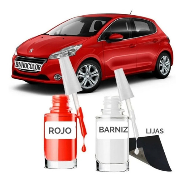 Retoque Fix Rojo Renault Universal + Esmalte + Lijas / Auto 1