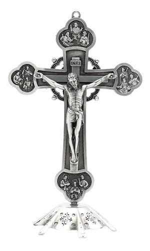 Cruz De Crucifixo De Pé Antigo, Decoração De Mesa De Arte 0