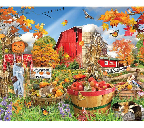 White Mountain Fall At The Farm 1000 Piece Puzzle 0