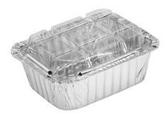 30un Marmitinha Alumínio 135ml Tampa Plástica Transparente 1