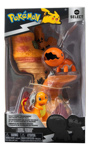 Pokemon Select Diorama Figuras  Charmander Y Trapinch 1