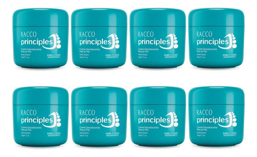 Kit C/ 8 Creme Desodorante Para Os Pes Principles Racco 50g 0