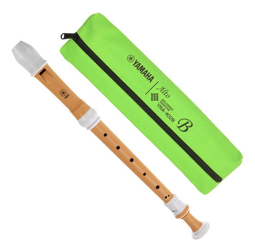 Flauta Doce Yamaha Yra-402 Barroca Plástico Ecológico Em Fá 0