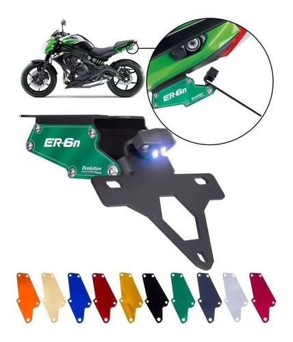 Portamatricula Rebatibles Kawasaki Er6n 2009-2011 Mk Motos 0