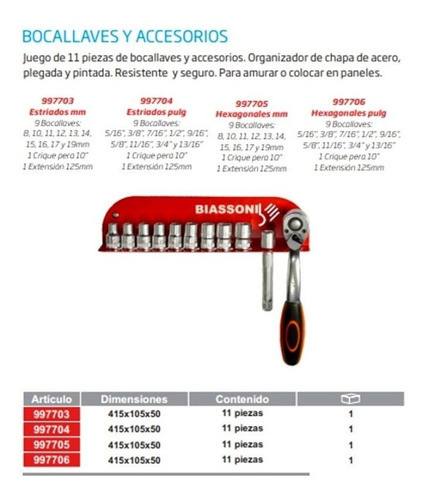 Set Colgante Bocallaves Estriados De 1/2'' Mm - Herramientas 1