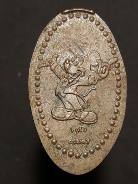Moneda 1 Cent Dolar Elongada Disney Mickey Mouse 0