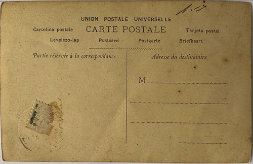 Antigua Postal Romántica, Pareja, Francia, Boda, B/n, Pr19 1
