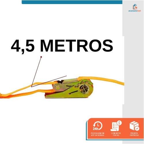 Kit 2 Un. Cinta De Carga Catraca 4,5 Metros X 2,5cm Starfer 1