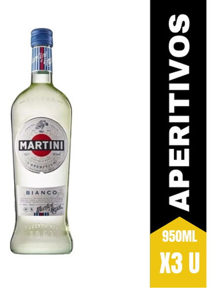 Martini Bianco Vermouth 1l X3 Zetta Bebidas 0