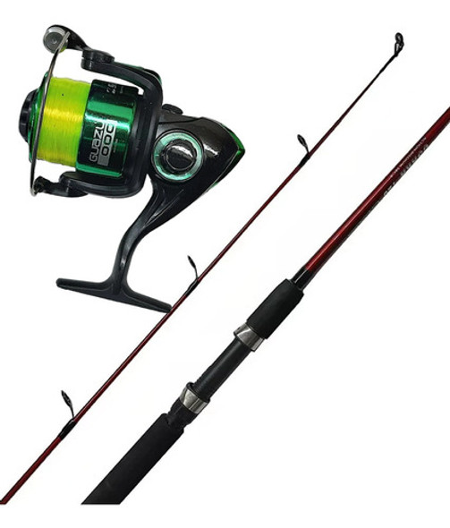 Combo Kayak Caña 1,50m 2 Tramos + Reel Surfish 3 Rul + Tanza 0 Combo Kayak Caña 1,50m 2 Tramos + Reel Surfish 3 Rul + Tanza 0