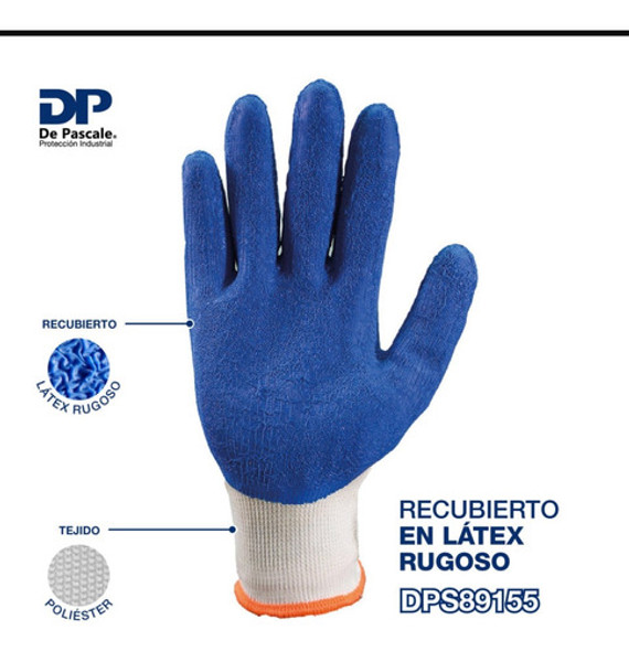 Guante Tejido  S/cost. Recub. En Latex Rugoso X12un 1